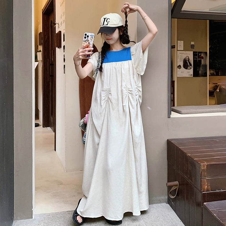 【ワンピース】夏新作 ヴィンテージ風 高見え 半袖ワンピース 通気性抜群 気質漂う一枚【SHシリーズ】