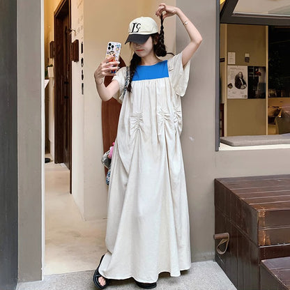 【ワンピース】夏新作 ヴィンテージ風 高見え 半袖ワンピース 通気性抜群 気質漂う一枚【SHシリーズ】