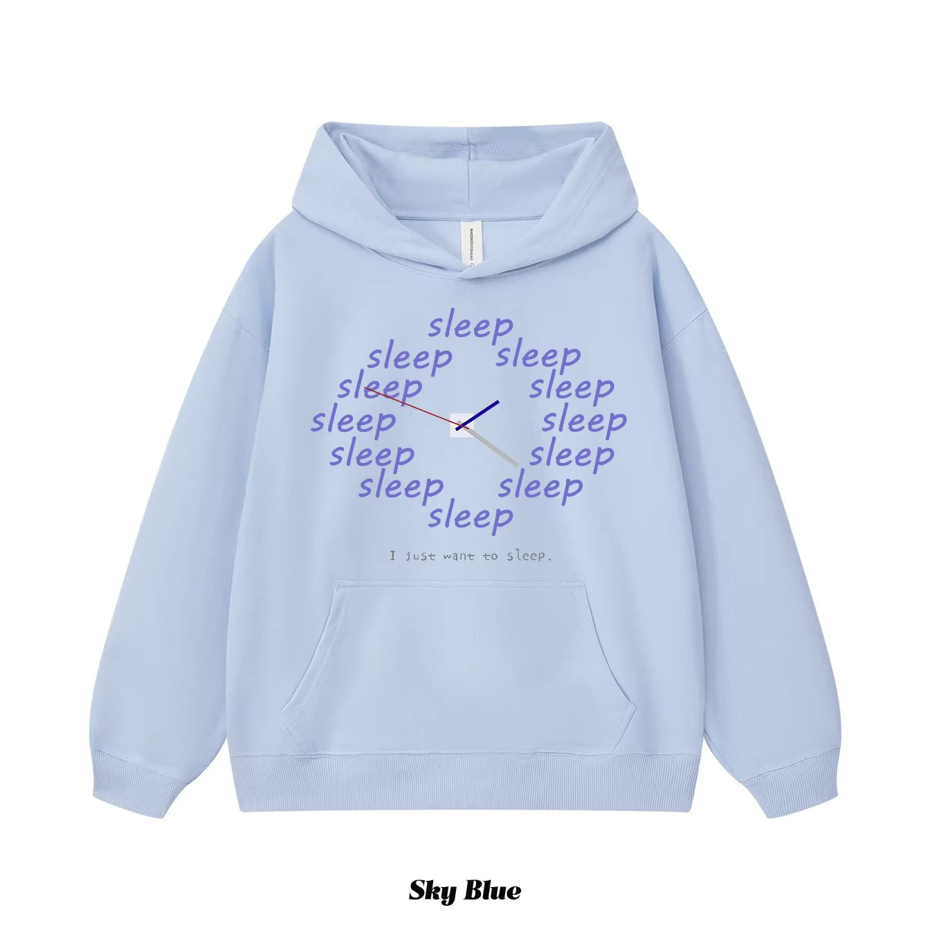 9カラー | S~3XL【トップス】アメリカン風 おやすみモード 時計プリント フーディー 春秋 ルーズ ユニセックス パーカー【FCシリーズ】