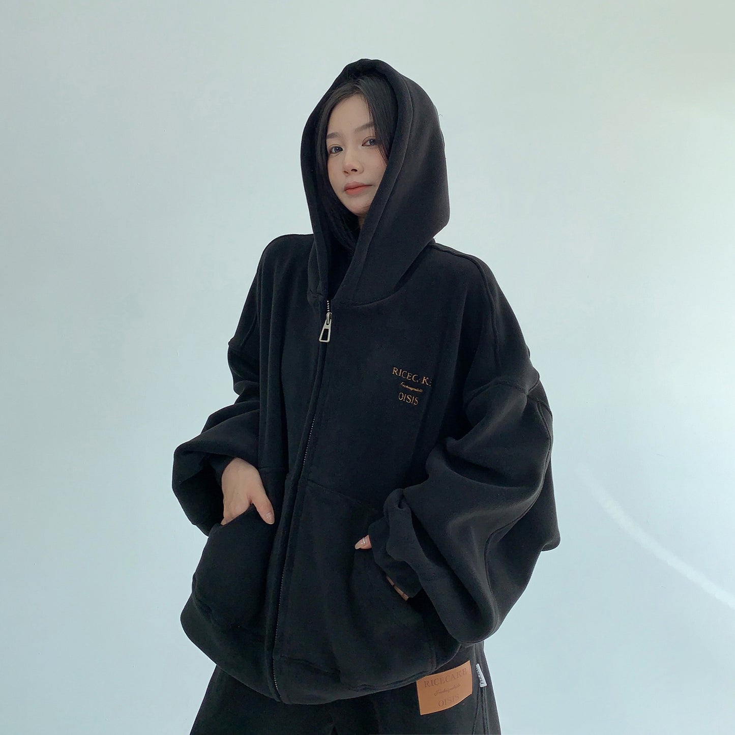 【セットアップ】【単品注文】ゆるめシンプル 裏起毛フードジャケット＆パンツセット レディース【FCシリーズ】