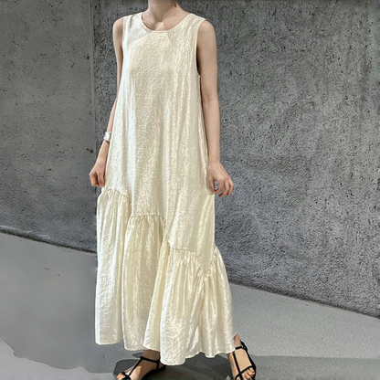 【ワンピース】夏 ノースリーブ 切り替え ルーズ ワンピース 【SNシリーズ】