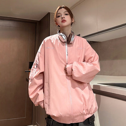 【アウター】アメリカン スポーツ風 スタジャン 高級感 男女兼用 ゆったり 着痩せ 大きいサイズ対応 フライトジャケット レディース【FCシリーズ】