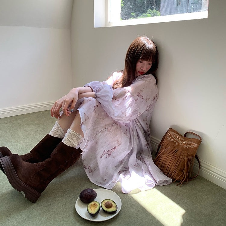 【ワンピース】春 秋 Aライン  カジュアル エレガント キュート 長袖 ワンピース 【SHシリーズ】