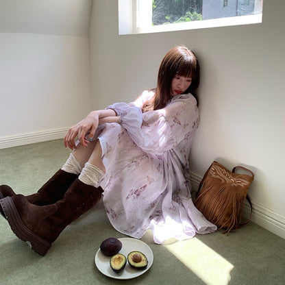 【ワンピース】春 秋 Aライン  カジュアル エレガント キュート 長袖 ワンピース 【SHシリーズ】