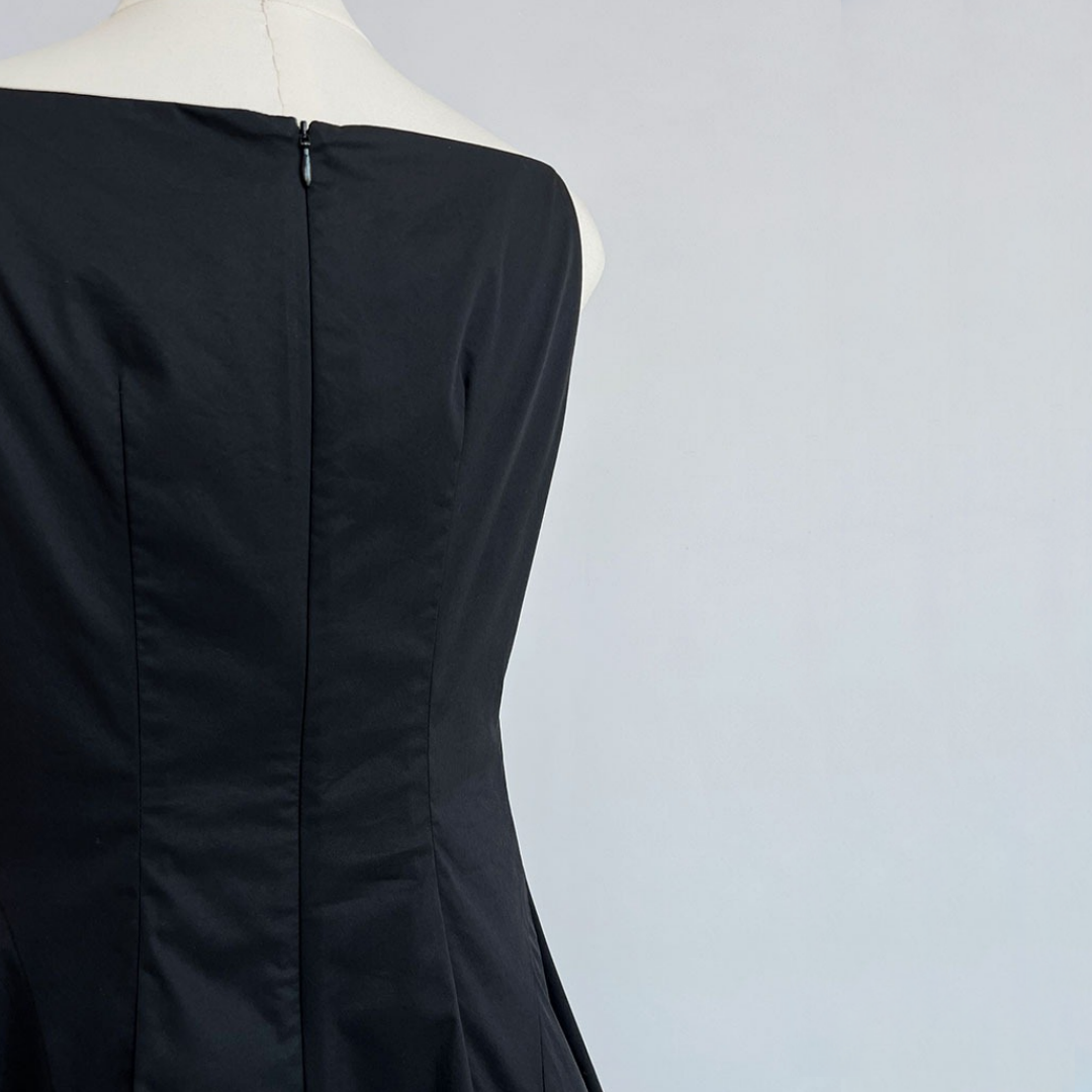 【ワンピース】夏 オフショルダー ウエストマーク＊細見え ノースリーブ ワンピース 【JZシリーズ】