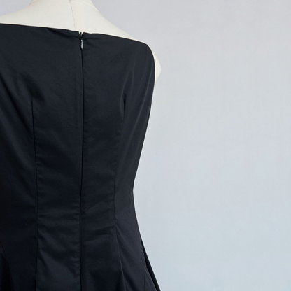 【ワンピース】夏 オフショルダー ウエストマーク＊細見え ノースリーブ ワンピース 【JZシリーズ】