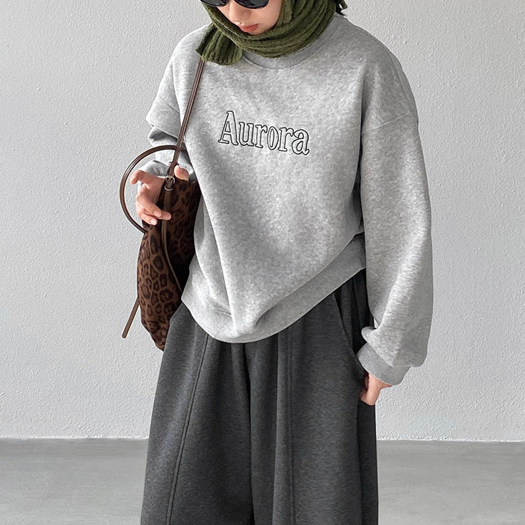 【トップス】厚手 裏起毛 レース飾り 春 秋 冬 刺繍 パーカー 【JZシリーズ】