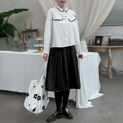 【ボトムス】春 秋 冬 ハイウエスト Aライン プリーツスカート 【AHシリーズ】