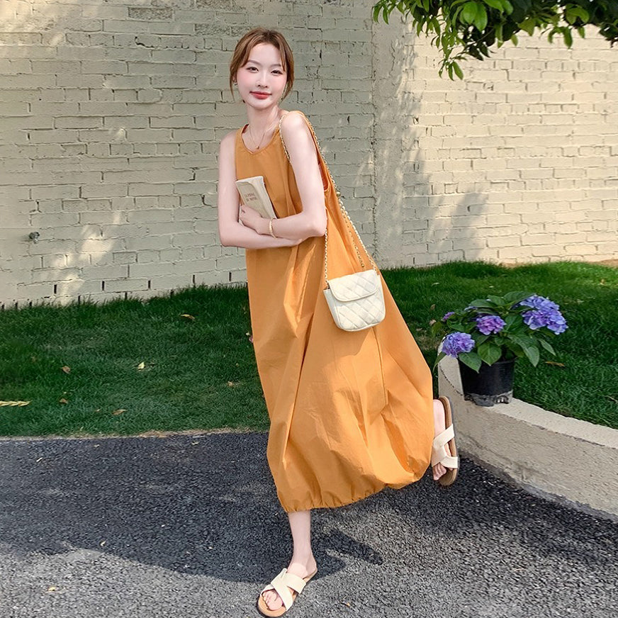 【ワンピース】バルーンシルエット ワンピース 夏 レディース ノースリーブ  リゾートコーデ【JZシリーズ】