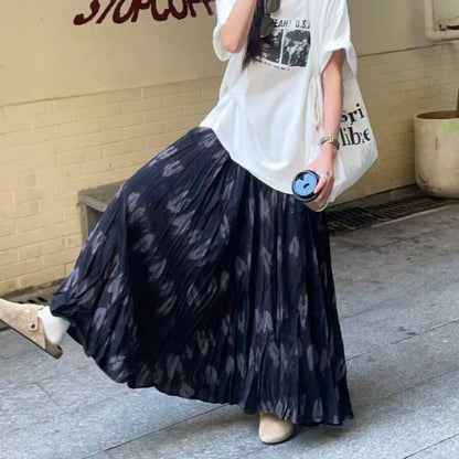 期間限定⭐️60%OFF【ボトムス】体型カバー ハイウエスト プリーツ Aラインスカート 春新作 フレア ロング丈【SHシリーズ】
