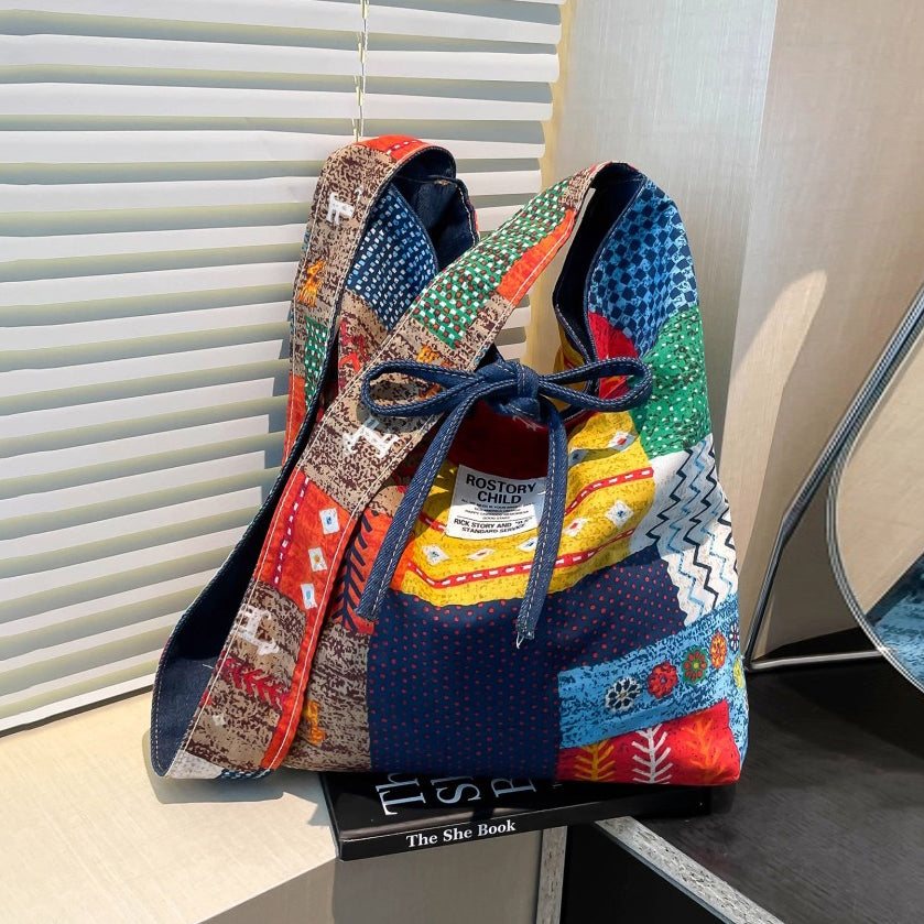 両面使える！【バッグ】レディース トートバッグ デニム 大容量 通勤 学校 斜め掛け 肩掛け ショルダーバッグ【SHシリーズ】