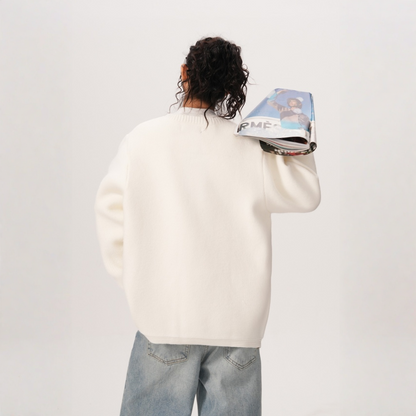 【トップス】　ボタン 厚手 ニッチ ファスナー付き  セーター【FCシリーズ】