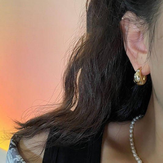 【🎁 B2G1｜先行スタート！】【グッズ】 フレンチ 上質 ピアス レディース サークル & ドロップ メタル