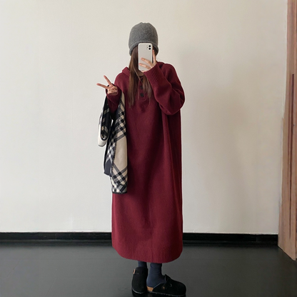 【ワンピース】春 秋 冬 無地 膝下丈 ロング丈 長袖 ワンピース 【FCシリーズ】