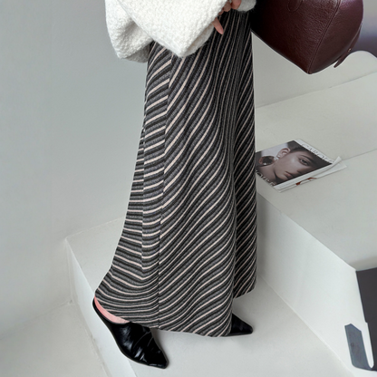 【ボトムス】春 秋 冬 ストライプ 上品 スカート 【JZシリーズ】