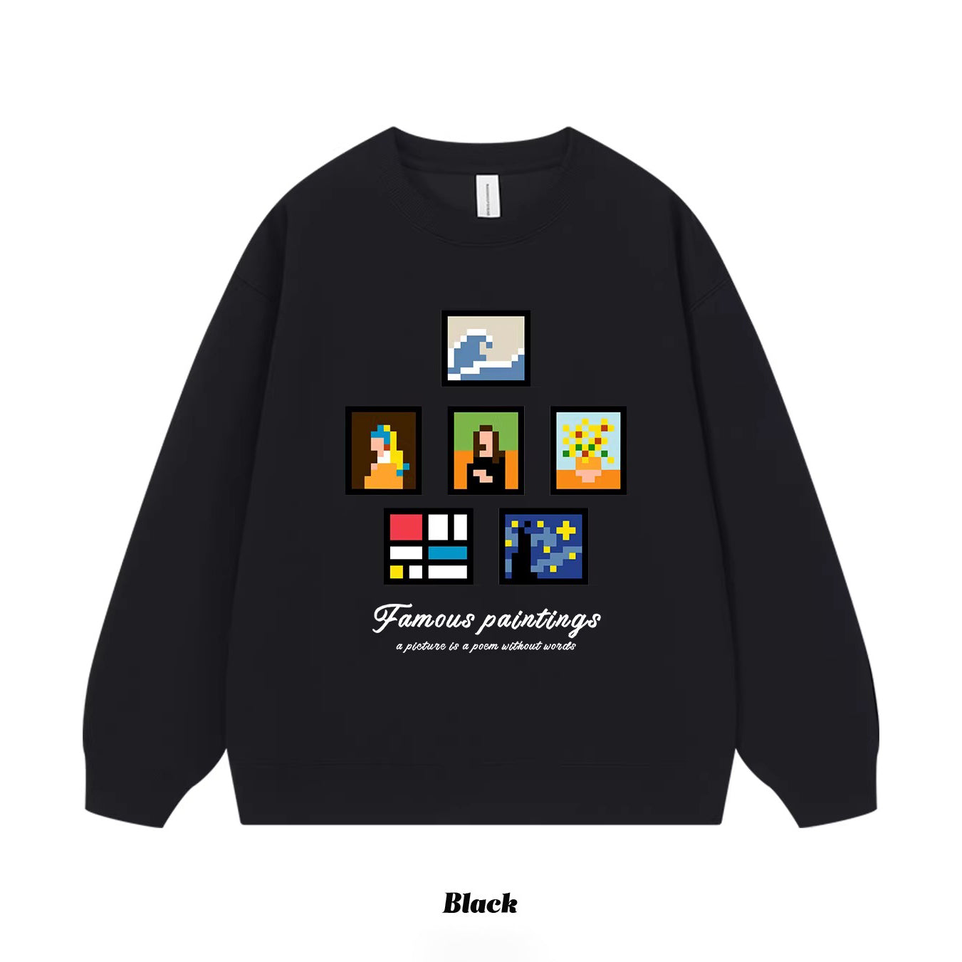 7カラー | S~3XL【トップス】ピクセル風 アメリカンプリント クルーネックスウェット カップル ユニセックス ヒップホップ ストリート パーカー【FCシリーズ】