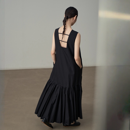 【ワンピース】夏 フレンチ風 クルーネック タンクワンピース 【JZシリーズ】