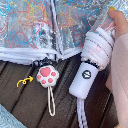 【グッズ】透明猫柄＆肉球プリント 癒し系かわいいキャラクター傘【SHシリーズ】