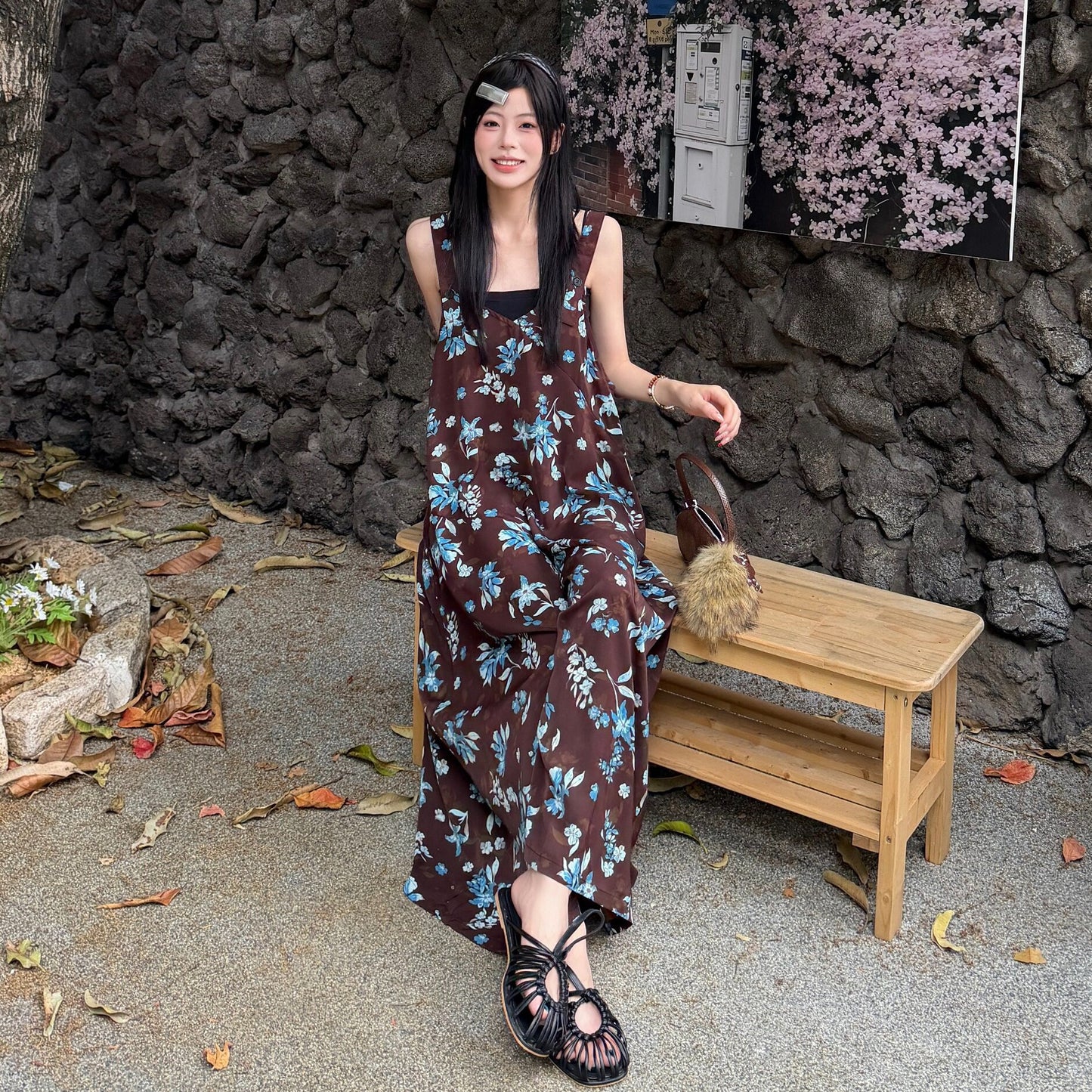 【ボトムス】サロペット レディース 夏 Vネック ワイドパンツ ゆったり 体型カバー オールインワン 人気 リラックスコーデ【SHシリーズ】