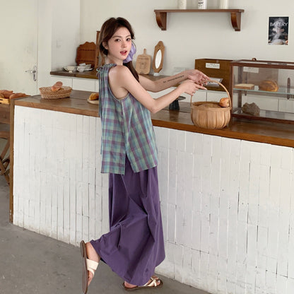 2点セット【セットアップ】ファッション 夏  エレガント ゆったり トップス＋ワイドパンツ 上下セット【SHシリーズ】