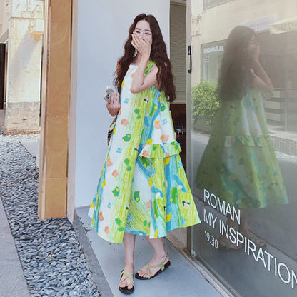 【ワンピース】フレンチ風 夏らしい 優しく甘めな雰囲気 花柄ノースリーブワンピース フェアリー感たっぷり【SHシリーズ】