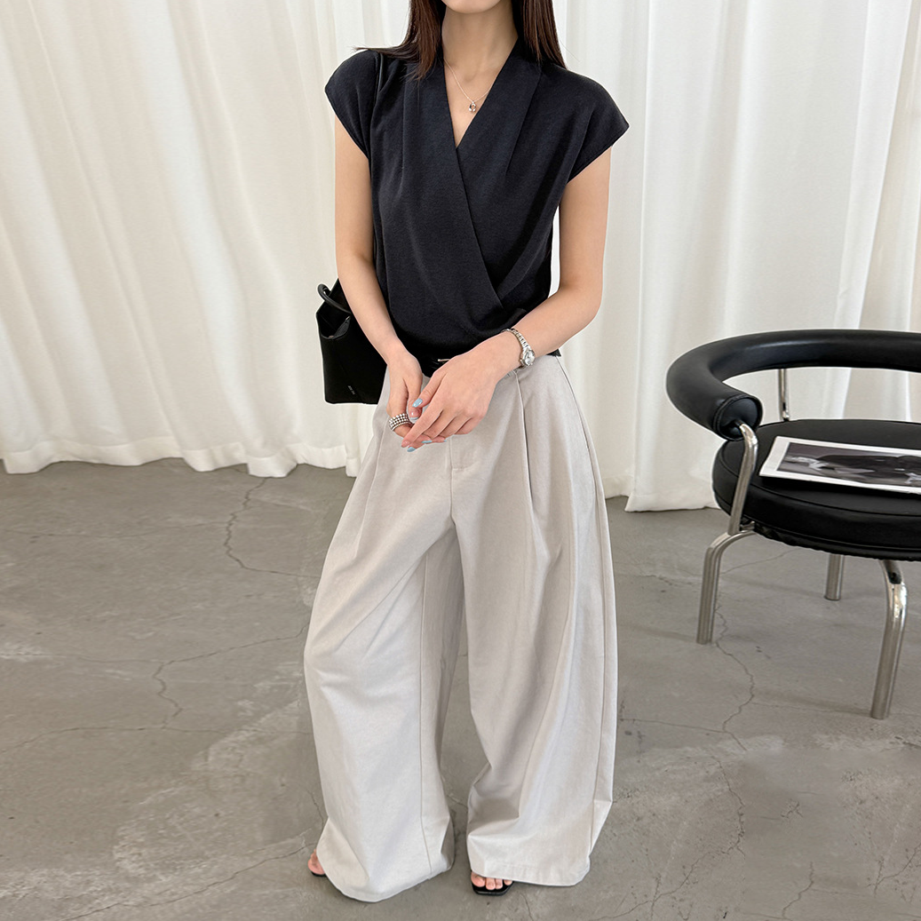 【トップス】半袖ニットトップス レディース 春新作 きれいめ カジュアル 着回し デザインニット【JZシリーズ】