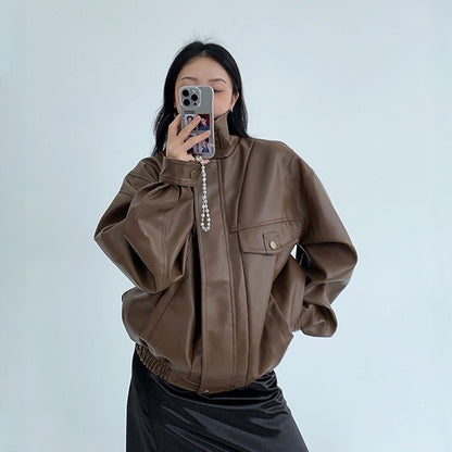 【アウター】春 秋 冬 アメリカン バーンスタイル バーンスタイル PU レザー ジャケット 【FCシリーズ】