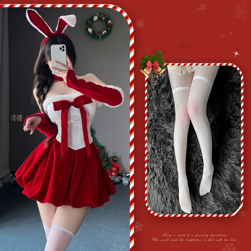 【クリスマス】セクシー うさぎコスチューム チューブトップワンピース 純欲系 コスプレ 衣装