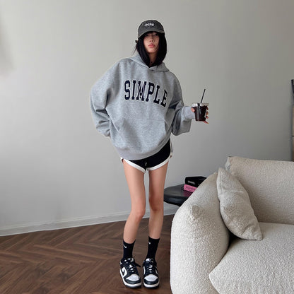 【トップス】ロゴ刺繍入り ゆるシルエット レトロパーカー レディースカジュアル【FCシリーズ】