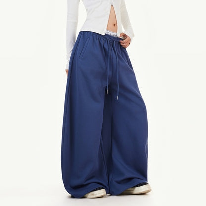 【ボトムス】アメリカンヴィンテージ サイドロゴプリント ドローストリング スウェットパンツ レディース ワイド【FCシリーズ】