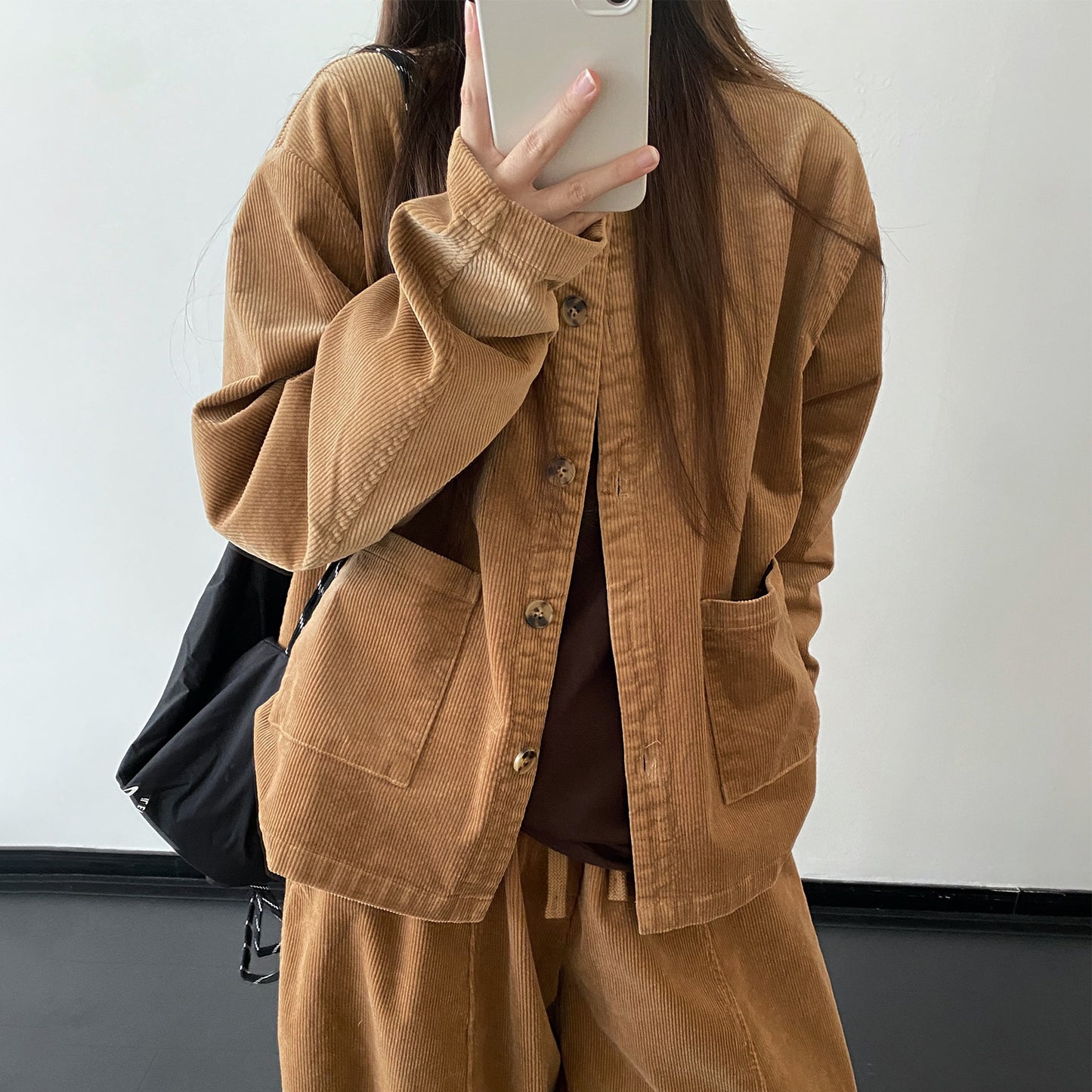 【セットアップ】【単品注文】コーデュロイ ジャケット+ ゆったり カジュアル ワイドパンツ 上下セット 【FCシリーズ】