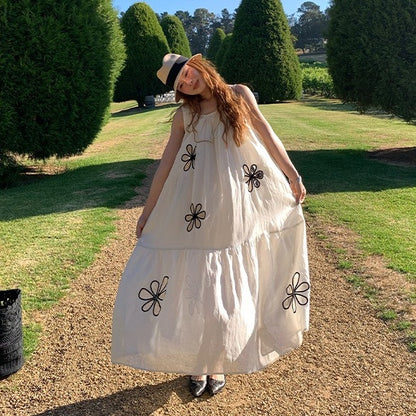 【ワンピース】透かしデザイン ナチュラル森系 キャミワンピース 【JZシリーズ】