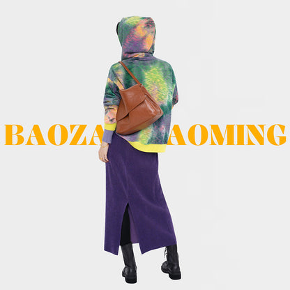 【トップス】タイダイ柄 デザイン フードスウェット レディース ゆったり カジュアル 長袖 パーカー【SHシリーズ】