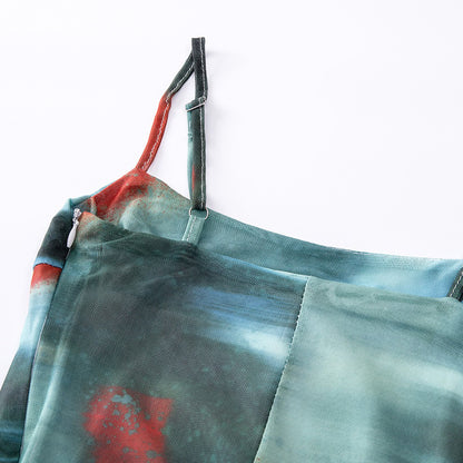 【ワンピース】【10～15日内発送】夏新作 デザイン性抜群 ノースリーブキャミワンピース レディース 高級感【SHシリーズ】