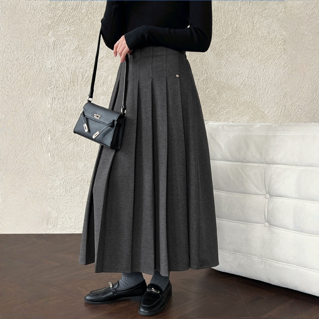 【ボトムス】ハーフゴム ハーフゴム 春 秋 冬 プリーツ スカート 【JZシリーズ】