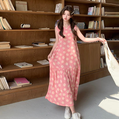 【ワンピース】ガーリー 夏 バカンス風ドーパミン 爆売れ ノースリーブワンピース【SHシリーズ】