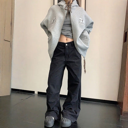 【ボトムス】ダメージ ストレート ヴィンテージ加工 デニムパンツ 【FCシリーズ】