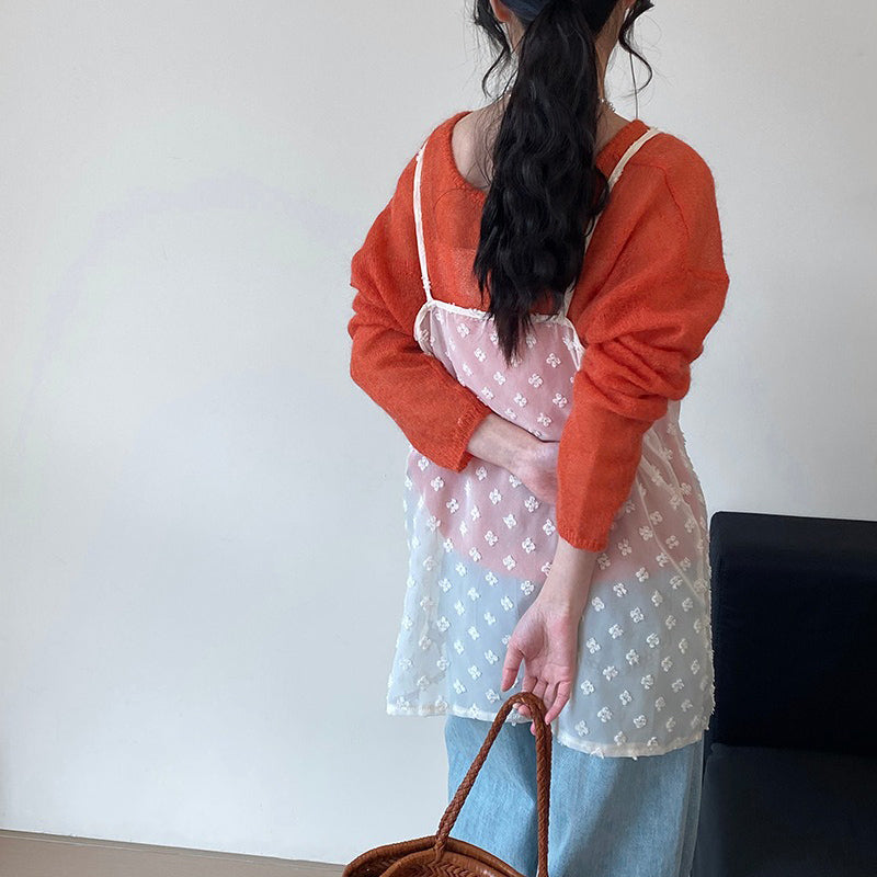 特価処分品｜数量限定！【トップス】重ね着風レース 花柄 キャミ・タンク 立体フラワーが映えるフェミニンアイテム【JZシリーズ】