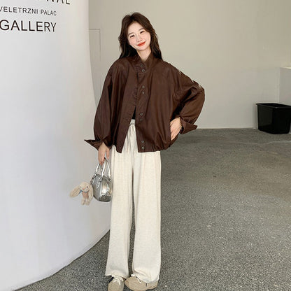 【アウター】ミラードコーヒー PUレザージャケット 高級感あふれるストリートスタイル バイカージャケット【JZシリーズ】