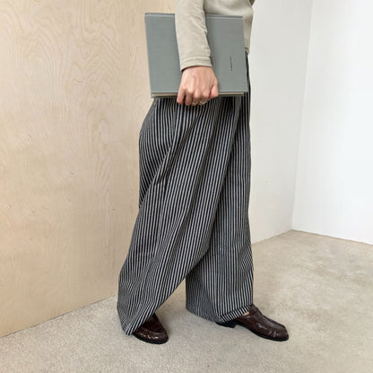 【シューズ】ヴィンテージ 太ヒール プリーツ ワンストラップ ローファー パンプス