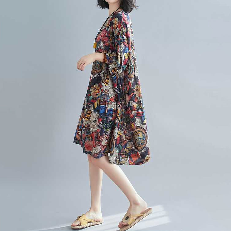 60%OFF⭐️期間限定【ワンピース】春夏新作 大きいサイズ ゆったり シフォン プリント ミディ 花柄 半袖ワンピース レディース【SHシリーズ】