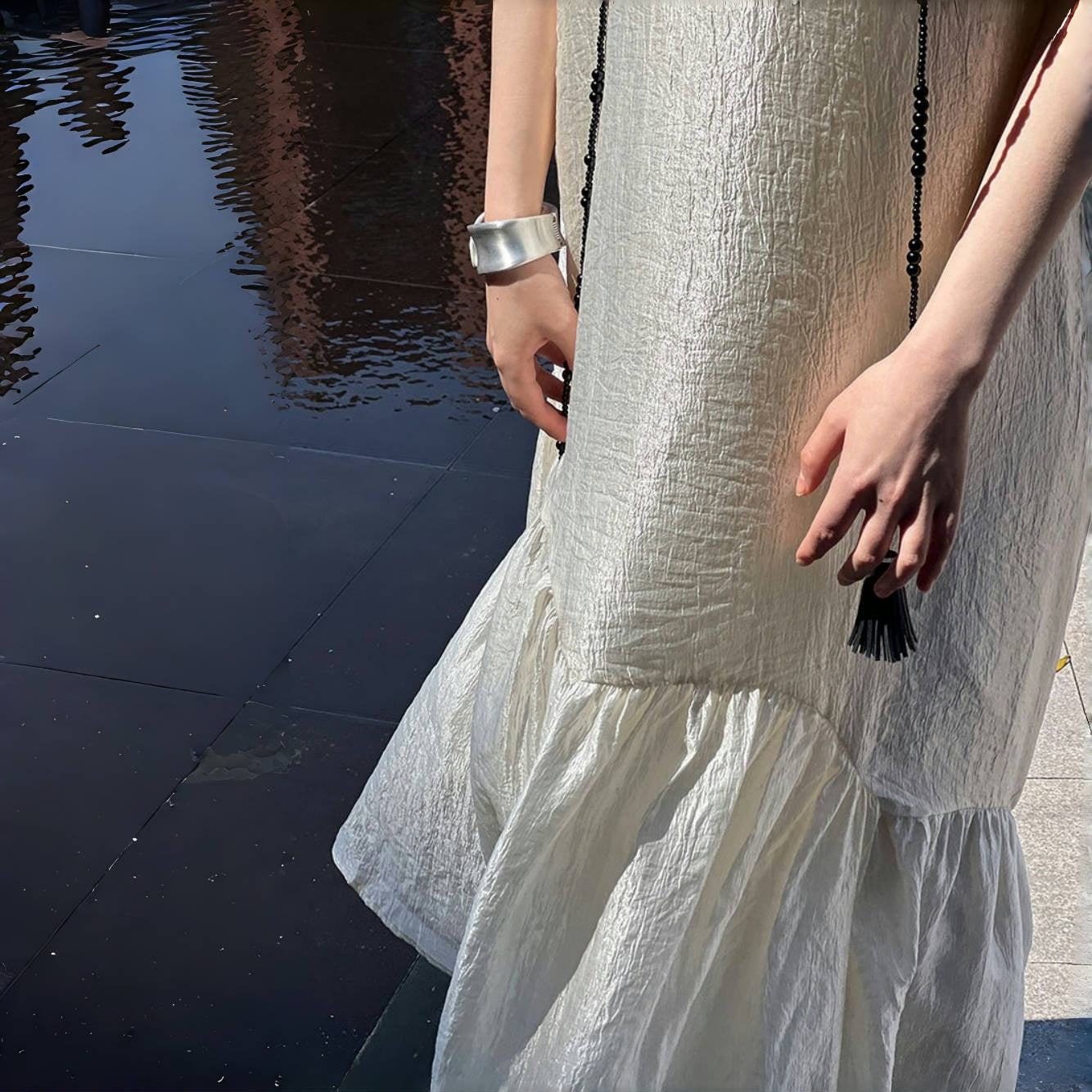 【ワンピース】夏 ノースリーブ 切り替え ルーズ ワンピース 【SNシリーズ】