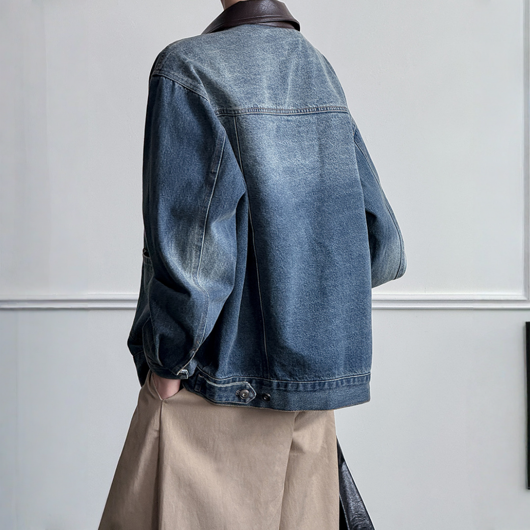 【アウター】春 秋 切り替え ラシャ生地 レトロ ジャケット 【JZシリーズ】