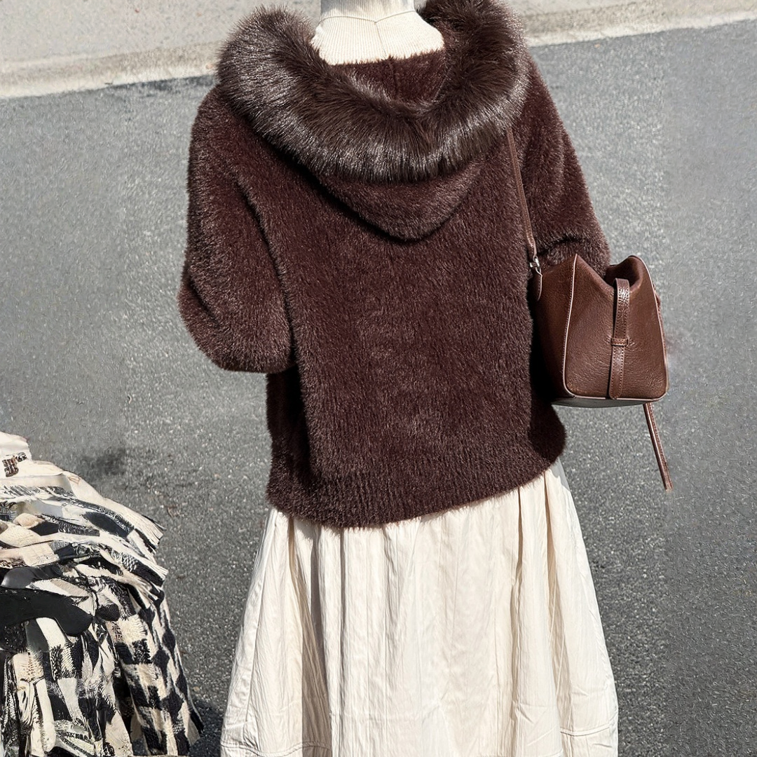 【アウター】春 秋 冬 フード ジップ カーディガン ゆったり 柔らかニット ジャケット 【JZシリーズ】