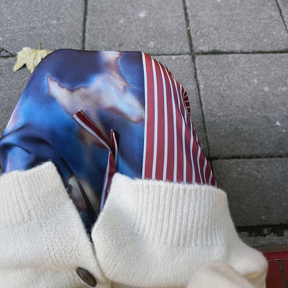 【ボトムス】春 秋 夏 冬 切り替え 花柄 スカート 【SHシリーズ】