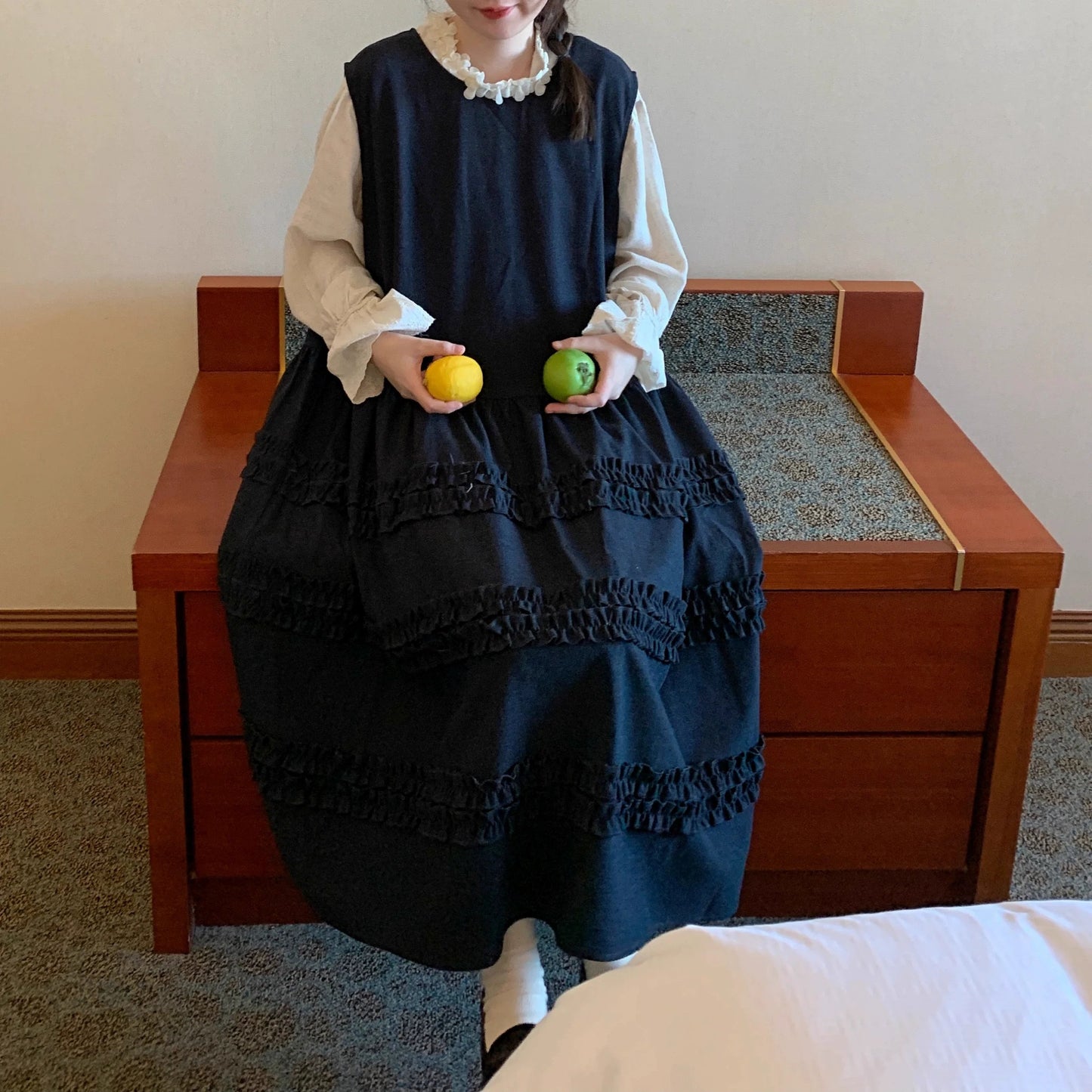 【ワンピース】春 秋 冬 厚手 ノースリーブ ルーズ キュート ワンピース 【JZシリーズ】