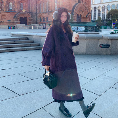 【アウター】上質感◎ ダブルフェイスウールコート レディース 秋冬 ロング丈 韓国風【JZシリーズ】