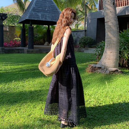 【ワンピース】夏新作 バカンス風 フレンチスタイル ノースリーブワンピース