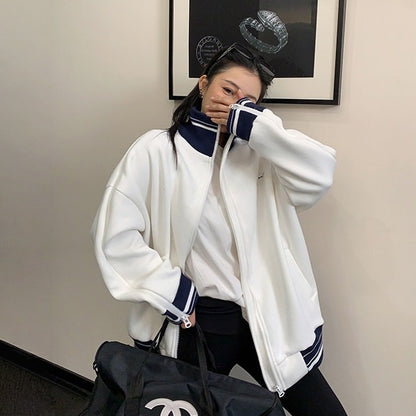 【アウター】マルチジップ スタンドカラー ショート丈 長袖 ジャケット 【FCシリーズ】