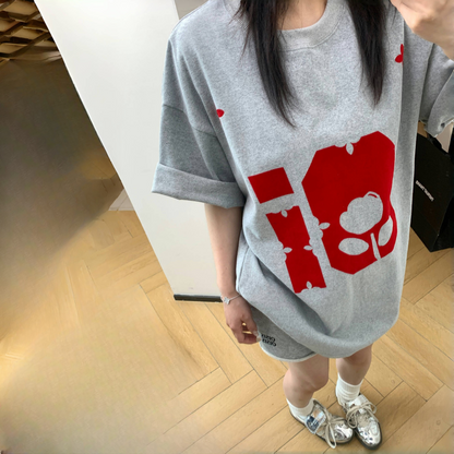 【トップス】夏 300g ルーズ プリント 半袖 Ｔシャツ 【FCシリーズ】